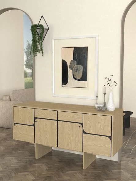 Dekorister Lava Konsol Rota - Antrasit 150cm - 2