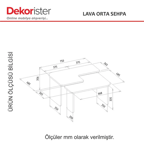 Dekorister Lava Orta Sehpa Rota - Antrasit - 7