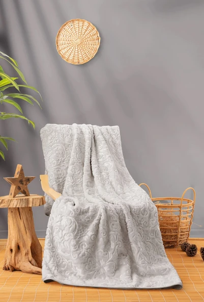 Cotton Box Embos Çift Kişilik Battaniye 220x240 TAŞ