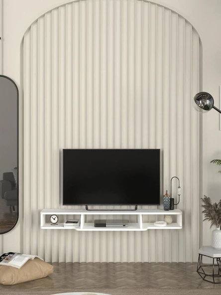 Dekorister Leppo Tv Sehpası Beyaz 135 cm - 2