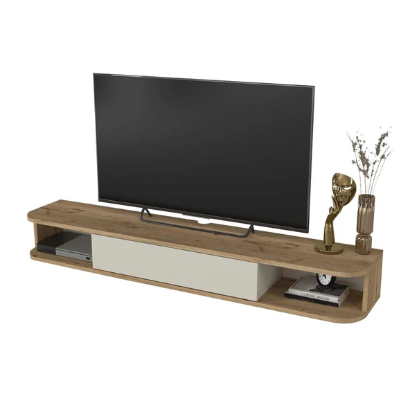 Dekorister Cross Tv Sehpası Sepet - Kumtaşı 150 cm - 9
