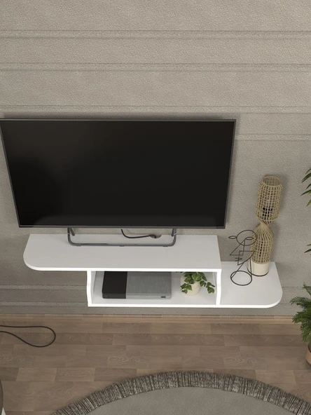 Dekorister Macros Tv Sehpası Beyaz 120 cm - Resim 4