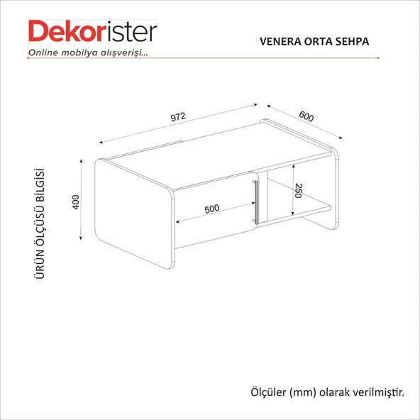 Dekorister Venera Orta Sehpa Kumtaşı - Senkronsiyah - 8