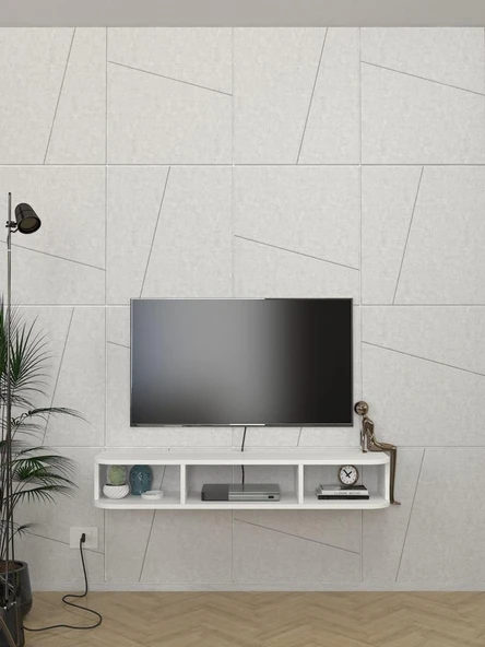 Dekorister Bask Tv Sehpası Beyaz 120 cm - 2