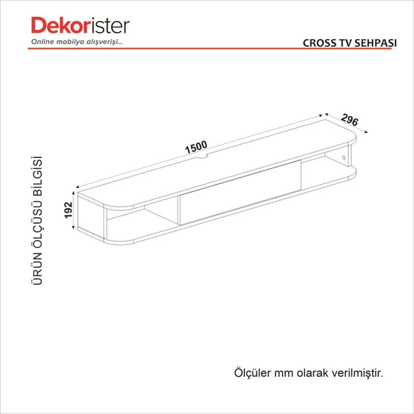 Dekorister Cross Tv Sehpası Sepet - Kumtaşı 150 cm - 8