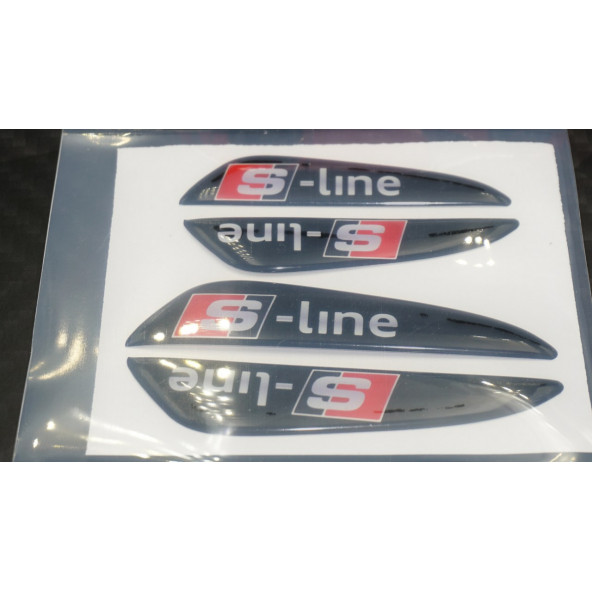 Audi S Line Logo Kapı Kenarı Koruma Damla Desen 3M Band - Resim 3