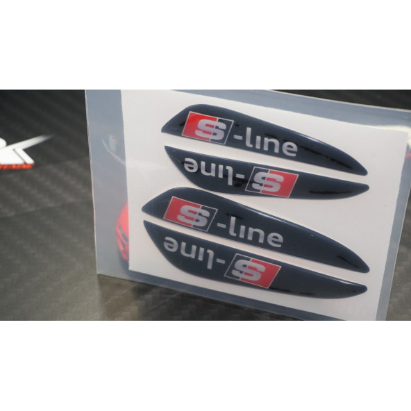Audi S Line Logo Kapı Kenarı Koruma Damla Desen 3M Band - Resim 4