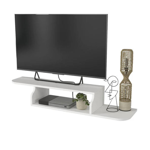 Dekorister Macros Tv Sehpası Beyaz 120 cm - Resim 9