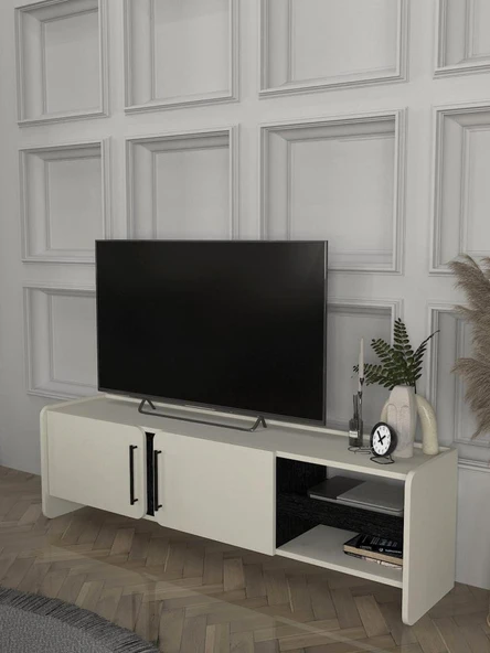 Dekorister Venera Tv Sehpası Kumtaşı - Senkronsiyah 150 cm
