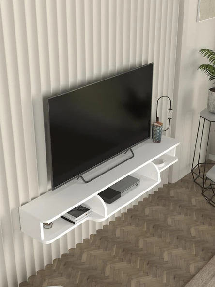 Dekorister Leppo Tv Sehpası Beyaz 135 cm - 3