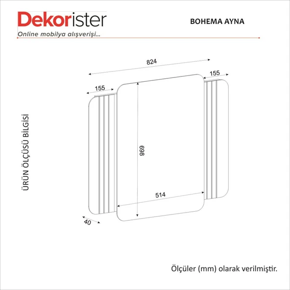 Dekorister Bohema Ayna Aytaşı - 4