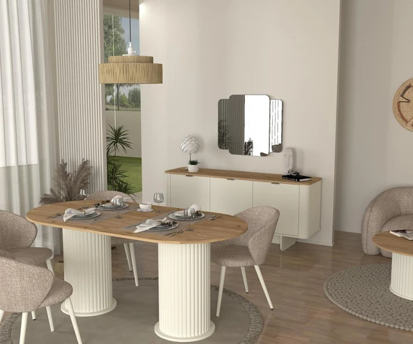 Dekorister Bohema Yemek Masası Aytaşı - Sepet 180cm - 4