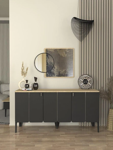 Dekorister Pedro Konsol Antrasit - Rota 150cm - 6
