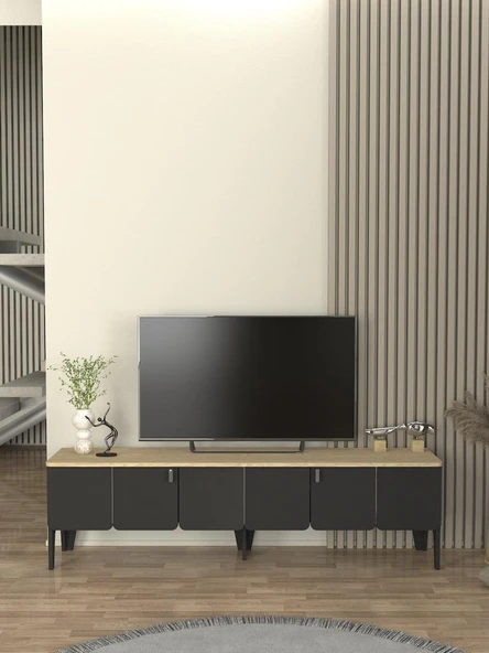 Dekorister Pedro Tv Sehpası Antrasit - Rota 180cm