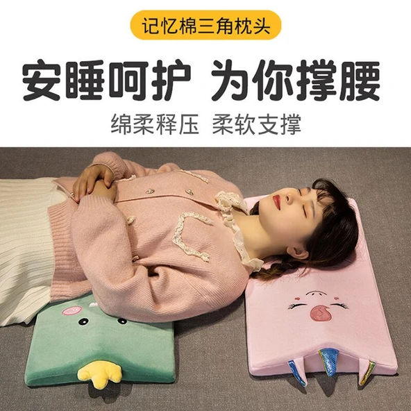 Sevimli Hayvan Hafızalı Köpük Boyun Bel Bacak Çok Fonksiyonlu Yastık - Kahverengi Shiba Inu 58cm - Resim 4