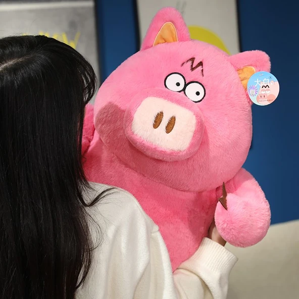 Pembe Domuz Peluş Oyuncak - 60 cm - 8
