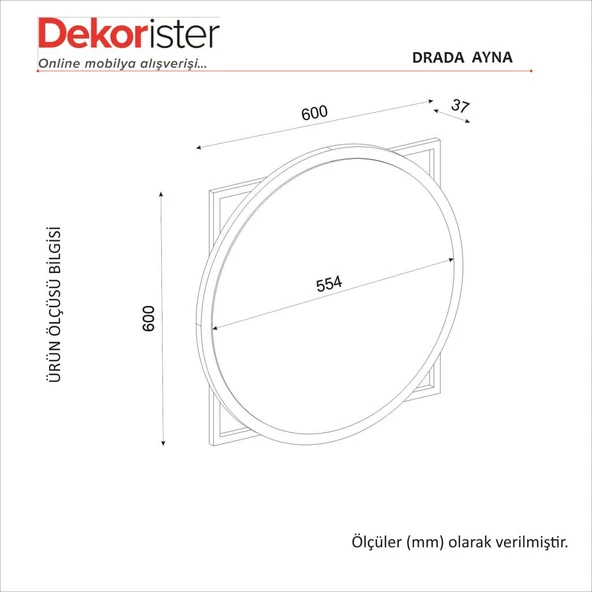 Dekorister Drada Ayna Senkron Siyah - 5
