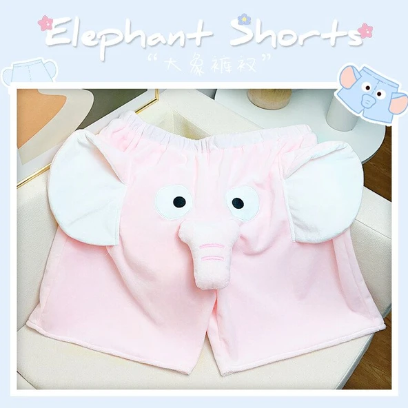 Fil Peluş Oyuncak Pantolon - Mavi - Small (50-75 kg) - 7