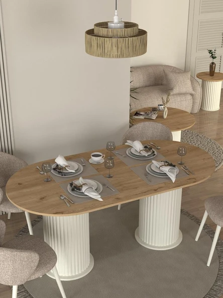 Dekorister Bohema Yemek Masası Aytaşı - Sepet 180cm - 3