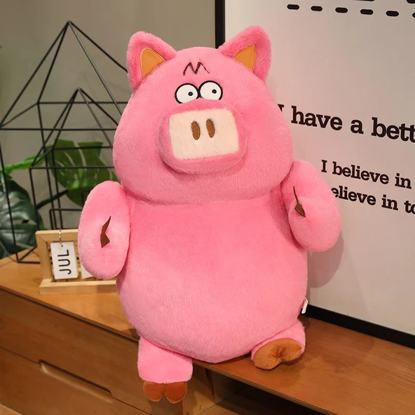 Pembe Domuz Peluş Oyuncak - 60 cm - 1