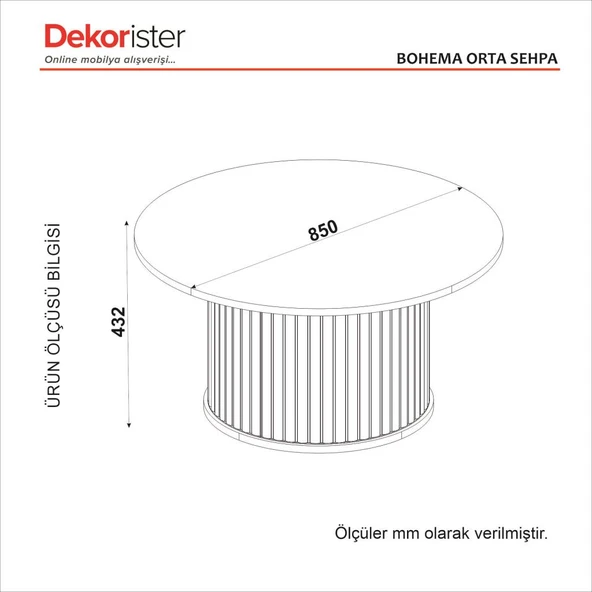 Dekorister Bohema Orta Sehpa Aytaşı - Sepet - 7