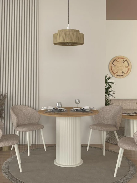 Dekorister Bohema Yemek Masası Aytaşı - Sepet 90cm - 2
