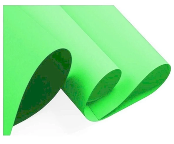 Fon Kartonu 50X70 Yeşil 160 gr Rulo Şeklinde - 10 adet