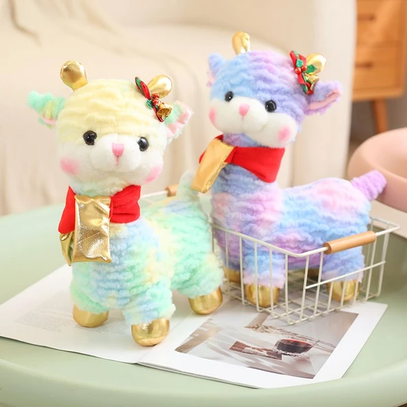 Noel Geyiği Peluş Oyuncak - Çiçek Buketi - Tek Boyut - 10