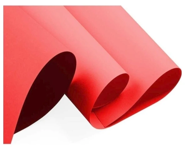 Fon Kartonu 50X70 Kırmızı 160 gr Rulo Şeklinde - 10 adet ürün görseli 1