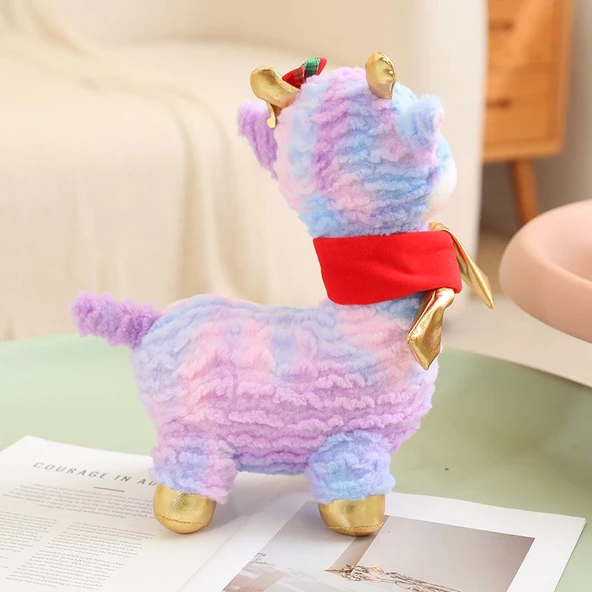 Noel Geyiği Peluş Oyuncak - Çiçek Buketi - Tek Boyut - 12