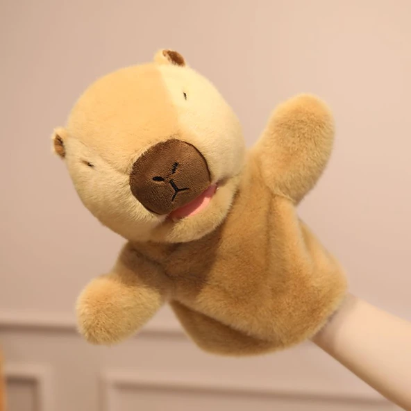 Eğitici Hayvan El Kuklası Peluş Oyuncak - Capybara - 25cm