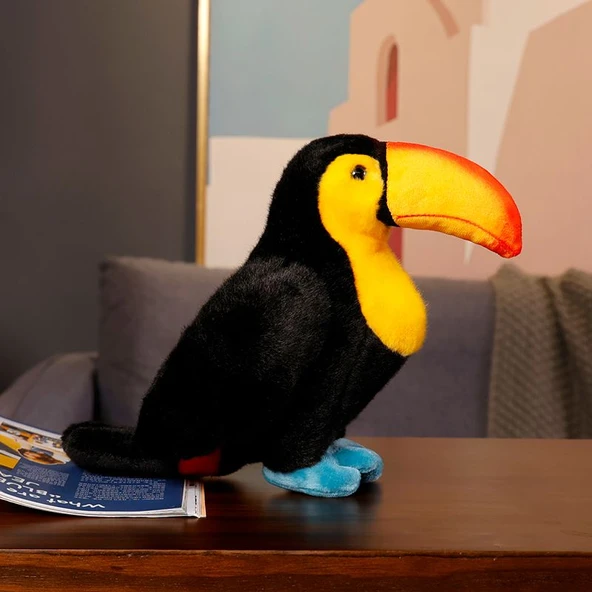 Renkli Papağan Peluş Oyuncak - Tukan 25cm