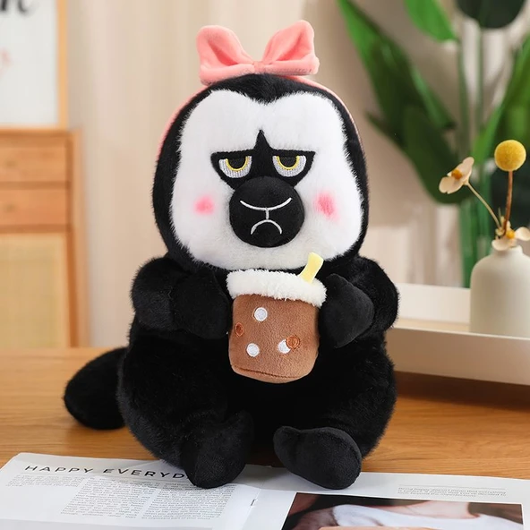 Maymun Peluş Oyuncak - Sütlü Çay Rengi - 40cm