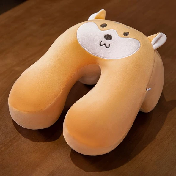 Çizgi Film Çok Fonksiyonlu Şekerleme Yastığı Peluş Oyuncak - Shiba Inu 25cm