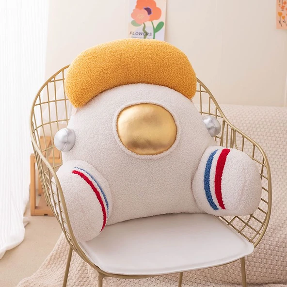 Peluş Bel Destek Yastığı - Astronot - 65x50x25cm