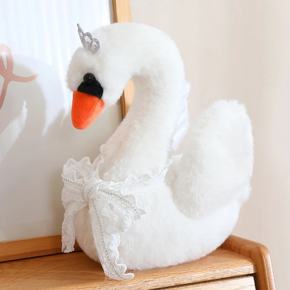 Kuğu Peluş Oyuncak - Beyaz Kuğu 28cm