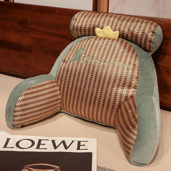 Soğutucu Mat Yatak Başlığı Minder Peluş Oyuncak - Koyu Yeşil Timsah 70cm