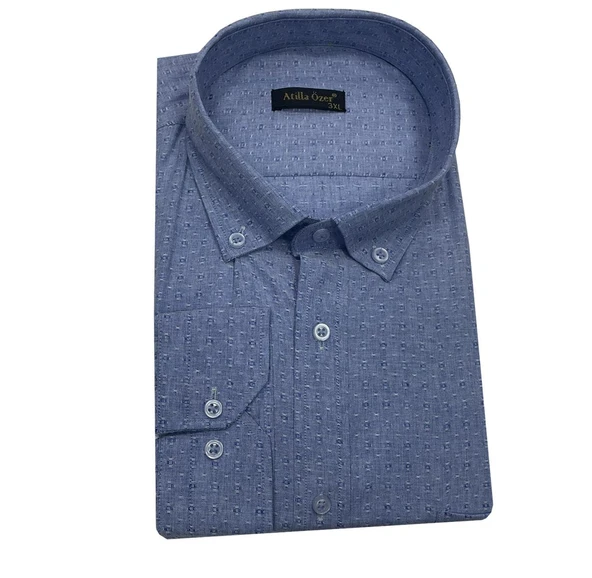 Atilla Özer Büyük Beden Klasik Erkek Gömlek 7321 - 2