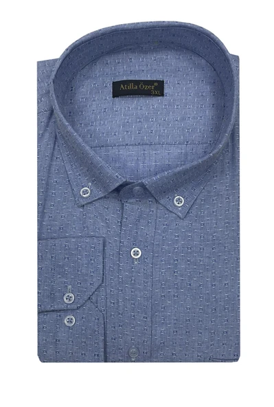 Atilla Özer Büyük Beden Klasik Erkek Gömlek 7321