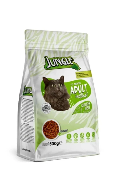 Jungle Tavuk Ve Balıklı Yetişkin Kedi Maması 1.5 Kg