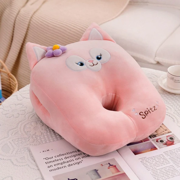 Pembe Tilki Köpek Buz Rattan Uyku Yastığı 30x35x15cm - 2