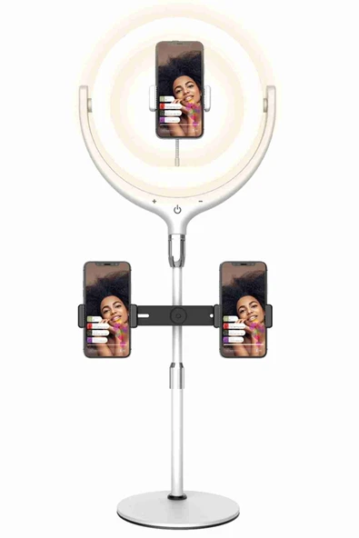 Fuchsia ZP06 Ayarlanabilir Açılı Bluetooth 4.2 Dokunmatik Kontrollü Tripodlu Selfie Işığı - Resim 4