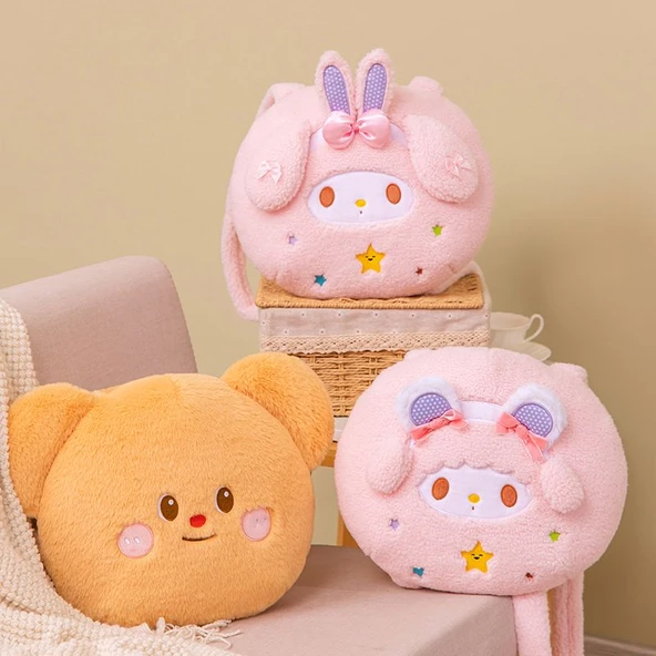 Peluş Ayı Sırt Çantası - 33x35cm - 3
