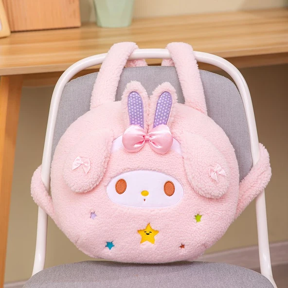 Peluş Koyun Sırt Çantası - 33x35cm - 4
