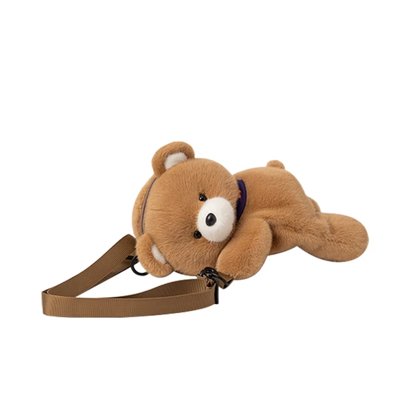Çizgi Film Peluş Hayvan Figürlü Çanta - Hafi Ayı - 30CM - 11