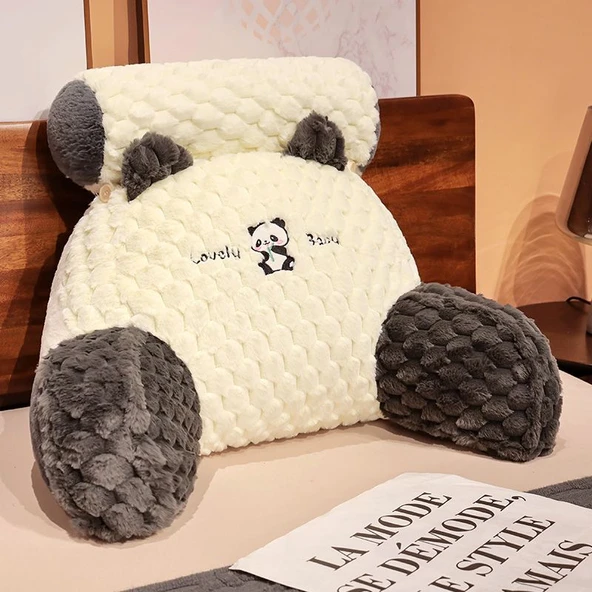 Çizgi Film Hayvan Peluş Bel Yastığı - Panda 75x50cm