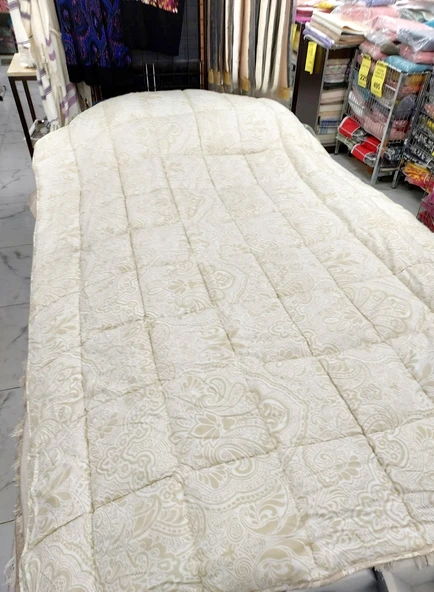 Merinos Hazel Pamuklu Tek Kişilik Yorgan-Bej Ekru - 2