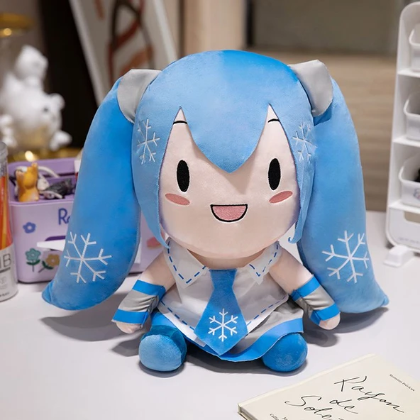 Hatsune Miku Anime Peluş Oyuncak Bebek - Klasik Gök Mavisi, 25cm - 5