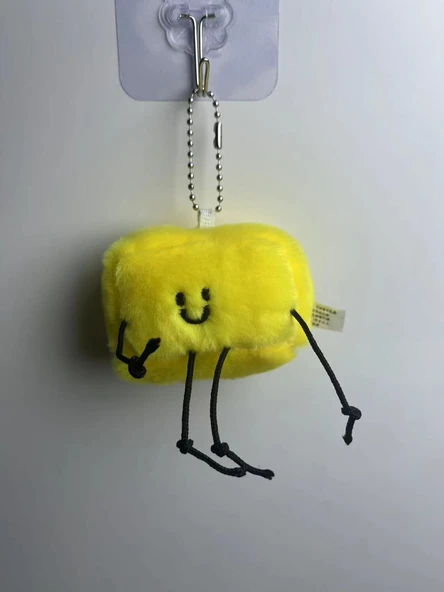 Tereyağı Küçük Bebek Peluş Oyuncak Çanta Charm - Sarı 7*5*3.5cm