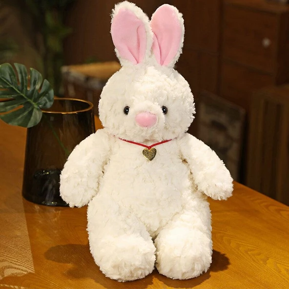 Peluş Beyaz Tavşan Oyuncak - 30cm - 2